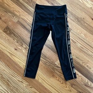 Zyia Black Logo Stripe Light n Tight Hi-Rise 7/8 24"